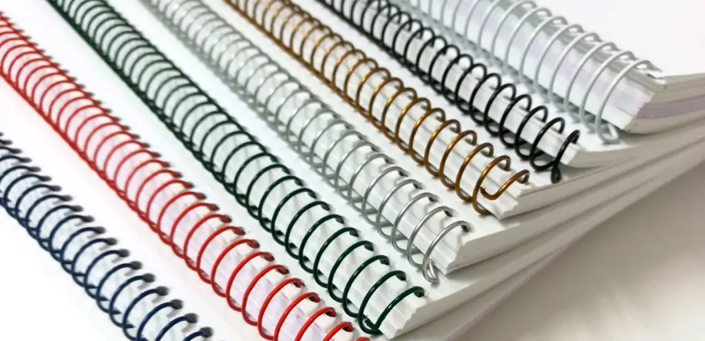 Espiral metálico de colores para encuadernar Libretas encuadernadas con espiral metálico de colores