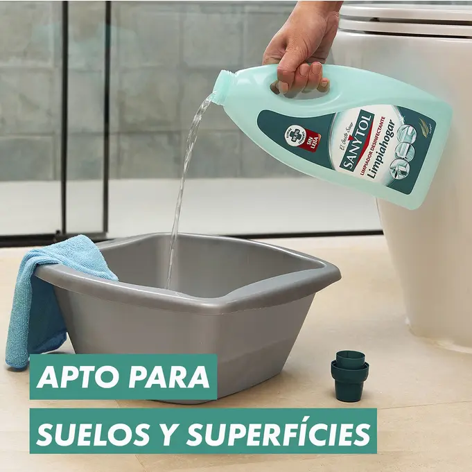 Multisuperficie Utilízalo sobre suelos, encimeras, azulejos y baños. Limpieza desinfectante versátil y segura para todas las zonas del hogar.
