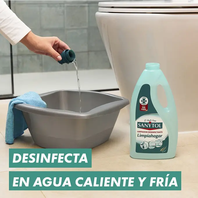 Desinfectante Funciona en cualquier temperatura. Ya sea con agua caliente o fría, elimina eficazmente bacterias, hongos y virus al instante.