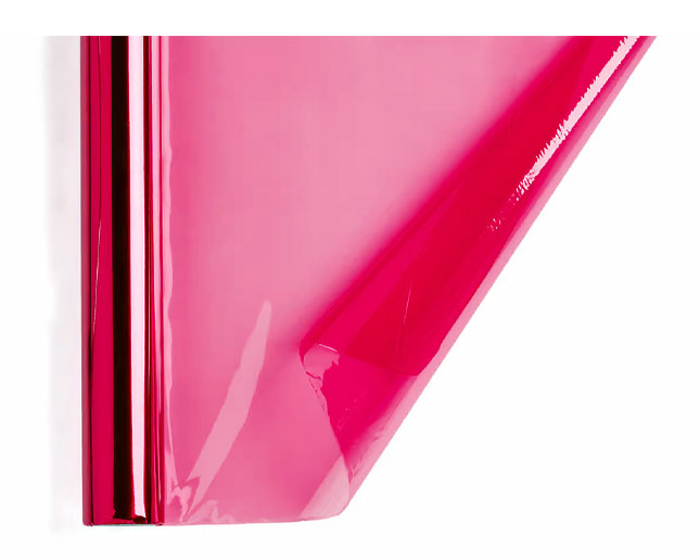 Papel celofán rojo brillante y transparente para envolver y decorar