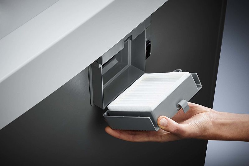 Filtro antipolvo de la destructora de papel Dahle 410 Plus MHP CleanTec 51464-13867 con cabezal de corte en partículas de 4 x 40 mm.