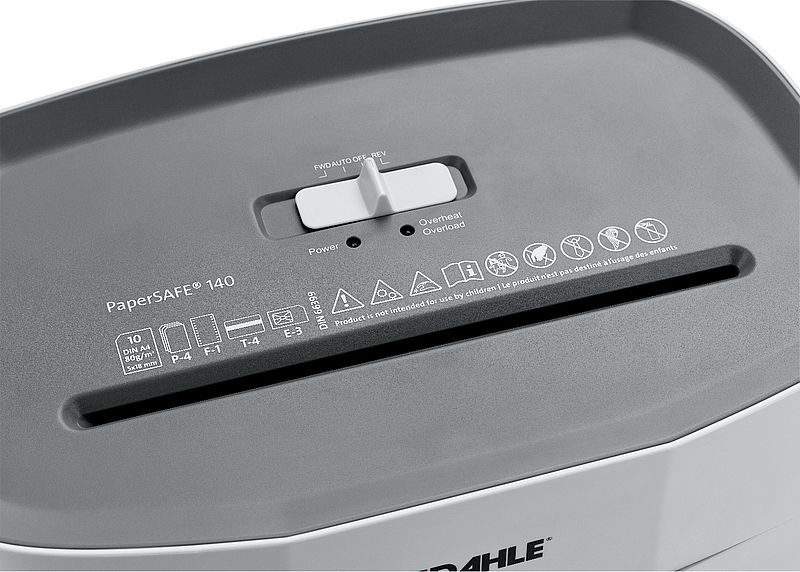 Destructora para uso personal Dahle PaperSafe PS 140 con nivel de seguridad P-4