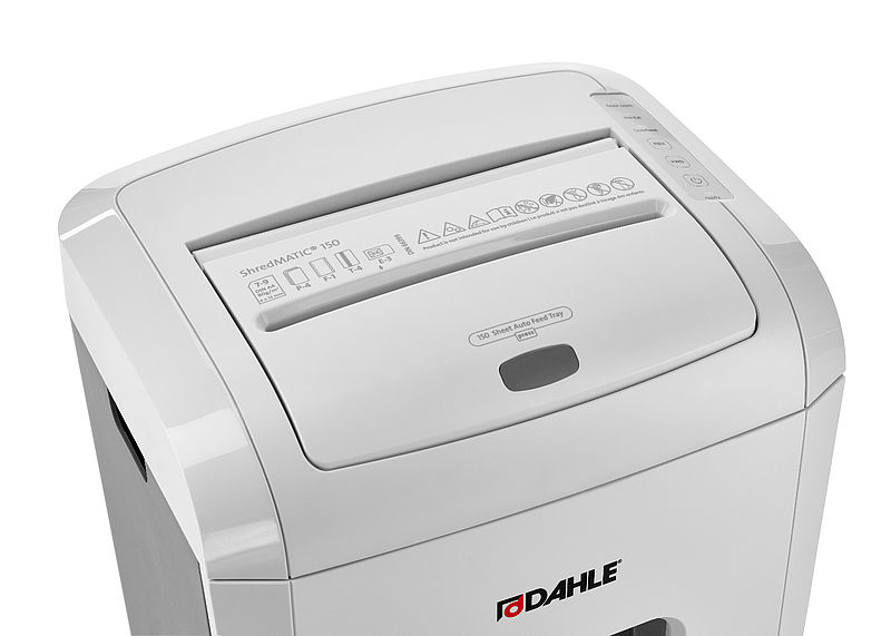 Ruedas de la destructora de documentos Dahle ShredMatic 150 con nivel de seguridad P-4