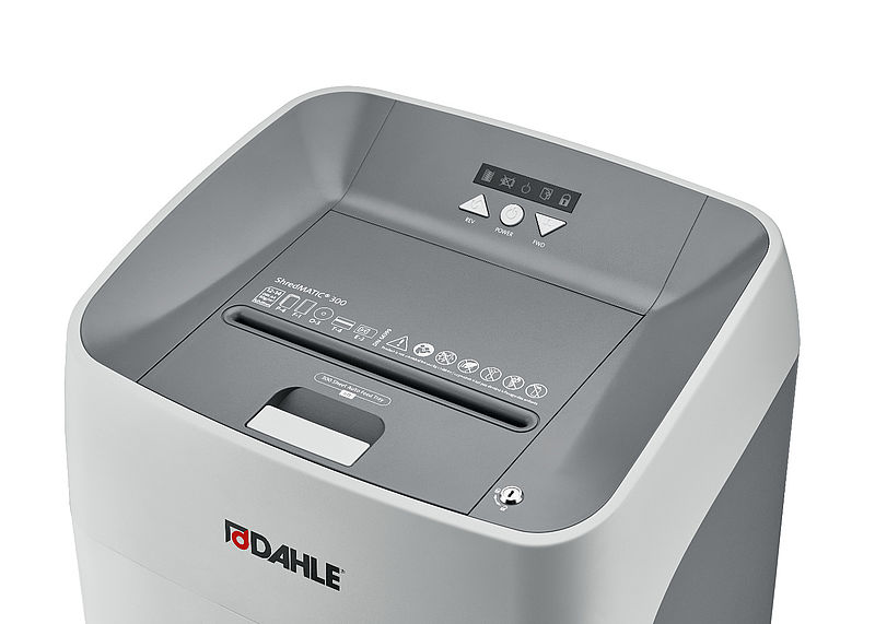 Destructora con bajo consumo Dahle ShredMatic 300 con nivel de seguridad P-4