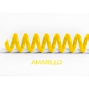 Espiral de encuadernación fabricado en plástico amarillo limón de 16 mm. de diámetro