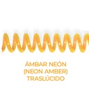 Espiral de encuadernación fabricado en plástico ámbar neón traslúcido de 16 mm. de diámetro