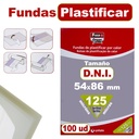 Caja de 100 fundas de plastificar de 54 x 86 mm de 125 micras