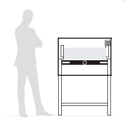 Medidas de la guillotina programable Ideal 4855