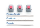 Microperforado, ondulado y plegado