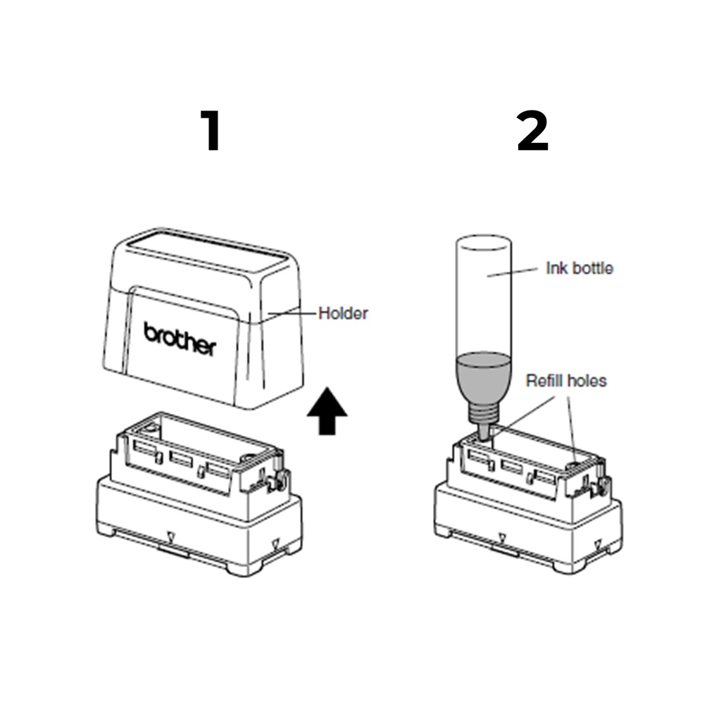 Rellenar tinta sello Brother roja
