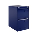 Archivador metálico de dos cajones para carpetas colgantes DIN-A4 en color azul oscuro