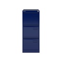 Archivador metálico de tres cajones para carpetas colgantes DIN-A4 en color azul