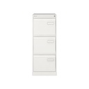 Archivador metálico de tres cajones para carpetas colgantes DIN-A4 en color blanco