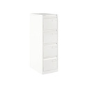 Archivador metálico de cuatro cajones para carpetas colgantes DIN-A4 en color blanco frío