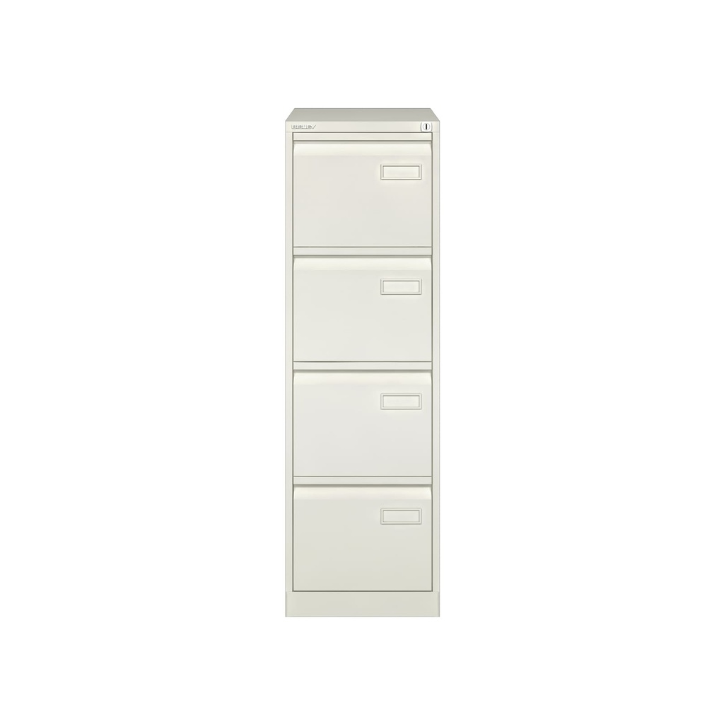 Archivador metálico de cuatro cajones para carpetas colgantes DIN-A4 en color blanco