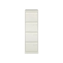Archivador metálico de cuatro cajones para carpetas colgantes DIN-A4 en color blanco