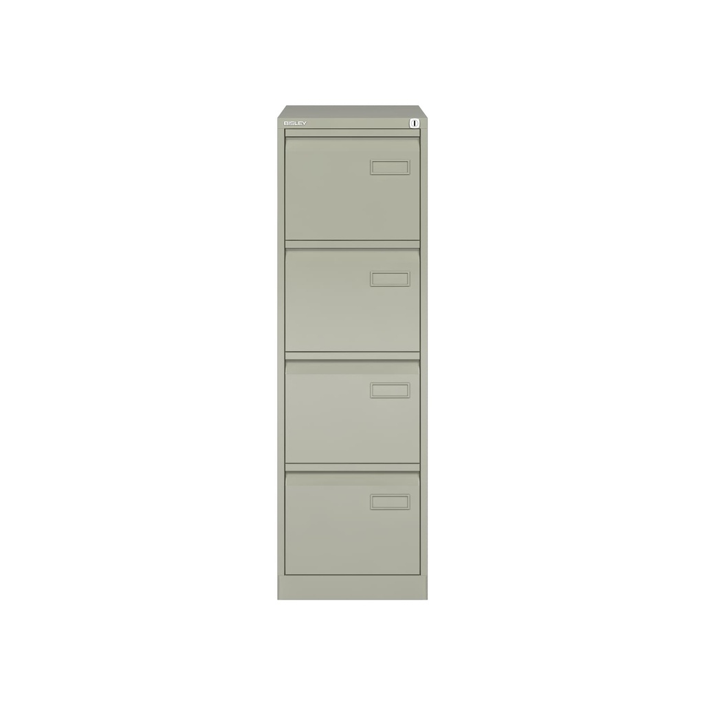 Archivador metálico de cuatro cajones para carpetas colgantes DIN-A4 en color gris