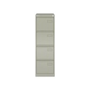 Archivador metálico de cuatro cajones para carpetas colgantes DIN-A4 en color gris
