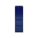 Archivador metálico de cuatro cajones para carpetas colgantes DIN-A4 en color azul