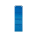 Archivador metálico de cuatro cajones para carpetas colgantes DIN-A4 en color azure