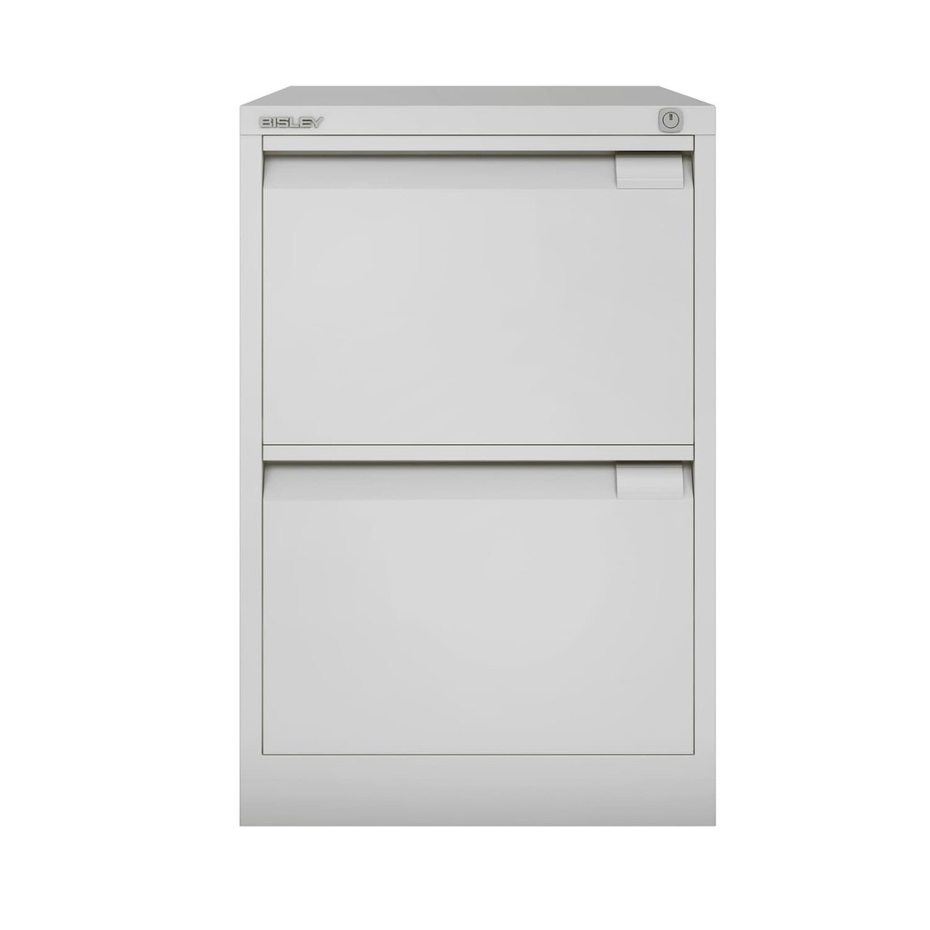 Archivador metálico Bisley BS Premium con dos cajones DIN-A4 para clasificar carpetas colgantes en color gris