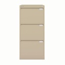 Archivador metálico Bisley BS Premium con tres cajones DIN-A4 para clasificar carpetas colgantes en color beige
