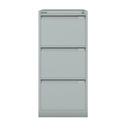 Archivador metálico Bisley BS Premium con tres cajones DIN-A4 para clasificar carpetas colgantes en color gris