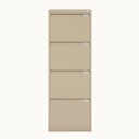 Archivador metálico Bisley BS Premium con cuatro cajones DIN-A4 para clasificar carpetas colgantes en color beige marfil