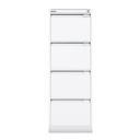 Archivador metálico Bisley BS Premium con cuatro cajones DIN-A4 para clasificar carpetas colgantes en color gris