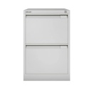 Archivador metálico Bisley BS Premium con dos cajones tamaño folio para clasificar carpetas colgantes en color gris
