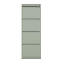 Archivador metálico Bisley BS Premium con cuatro cajones tamaño folio para clasificar carpetas colgantes en color gris cemento