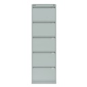 Archivador metálico Bisley BS Premium con cinco cajones tamaño folio para clasificar carpetas colgantes en color gris medio
