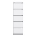 Archivador metálico Bisley BS Premium con cinco cajones tamaño folio para clasificar carpetas colgantes en color gris claro