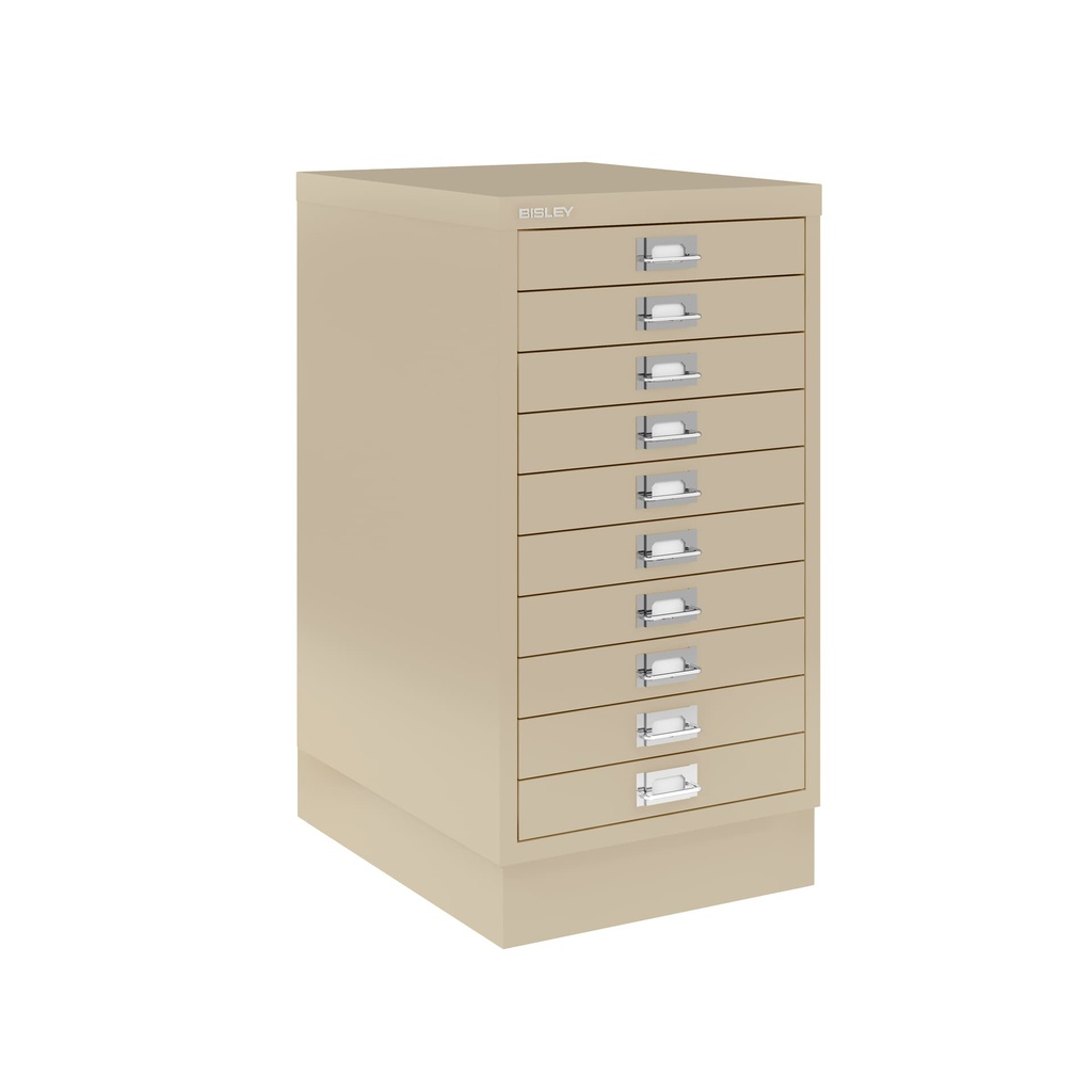 Vista en tres cuartos del fichero multicajones Bisley 116 en color beige