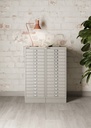 Zona de archivo con cajonera multigavetas Bisley 118 en color gris claro