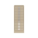 Vista frontal del fichero multicajones Bisley 118 en color beige