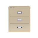 Vista frontal del fichero multicajones Bisley H123NL en color beige