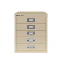 Vista frontal del fichero multicajones Bisley H125NL en color beige
