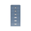 Vista frontal del fichero multicajones Bisley H296NL en color azul