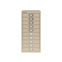 Vista frontal del fichero multicajones Bisley H2910NL en color beige