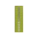 Vista frontal del fichero multicajones Bisley H3915NL en color verde claro