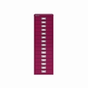 Vista frontal del fichero multicajones Bisley H3915NL en color rosa Berry