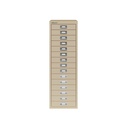 Vista frontal del fichero multicajones Bisley H3915NL en color beige