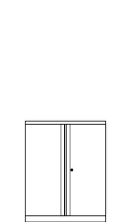 Armario metálico de puertas batientes Essentials 1000 x 1000 mm Bisley YECB1010/1S