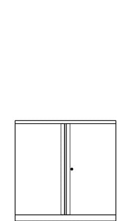 Armario metálico de puertas batientes Essentials 1000 x 800 mm Bisley YECB0810/1S