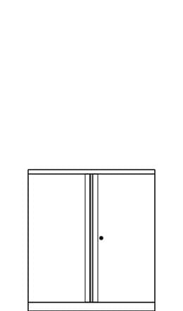 Armario metálico de puertas batientes Essentials 1000 x 914 mm Bisley YECB0910/1S