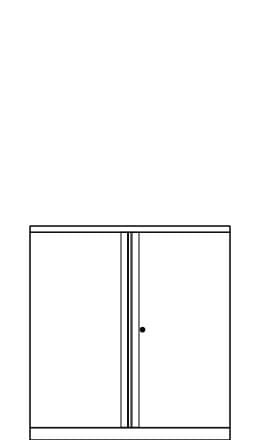 Armario metálico de puertas batientes Essentials 1070 x 1000 mm Bisley YECB1011/1S