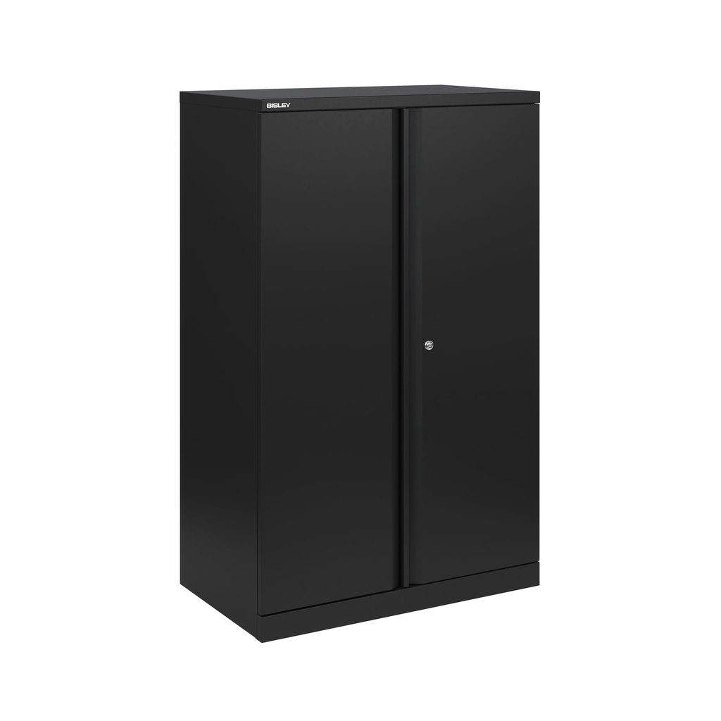 Armario metálico de puertas batientes Essentials 1270 x 800 mm negro AV1