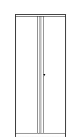 Armario metálico de puertas batientes Essentials 1970 x 800 mm Bisley YECB0819/2S