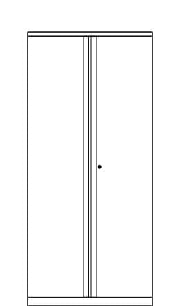 Armario metálico de puertas batientes Essentials 1970 x 914 mm Bisley YECB0919/3S